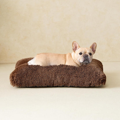 EHEYCIGA Fluffy Dog Crate Bed for Medium Dogs, Plush Faux Fur Crate Pad, Calming Anti Anxiety Medium Dog Bed, Washable Soft Warm Crate Mat with Non-Slip Bottom