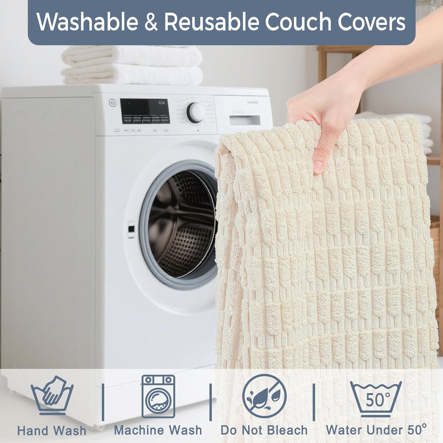 Waterproof Couch Cover for Dogs Washable, Non Slip Back Sectional Sofa Covers for 3 Cushion Couch Pet Friendly, Soft Dog Bed Cover. (Coffee, 30" x 53")