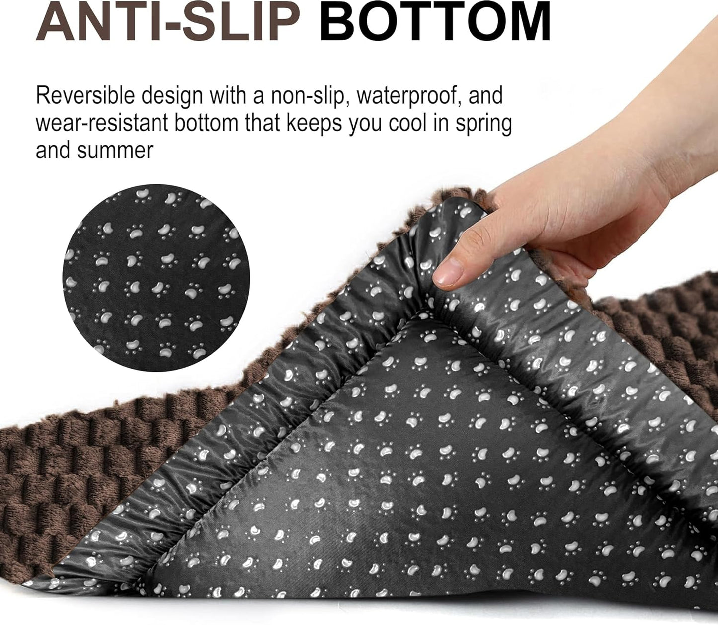 Dog Bed Mat – Soft & Comfortable Dog Kennel Pad for Crate – Durable Crate Bed & Mat for Dogs & Cats – Ideal for Crate, Kennel, and Home Use