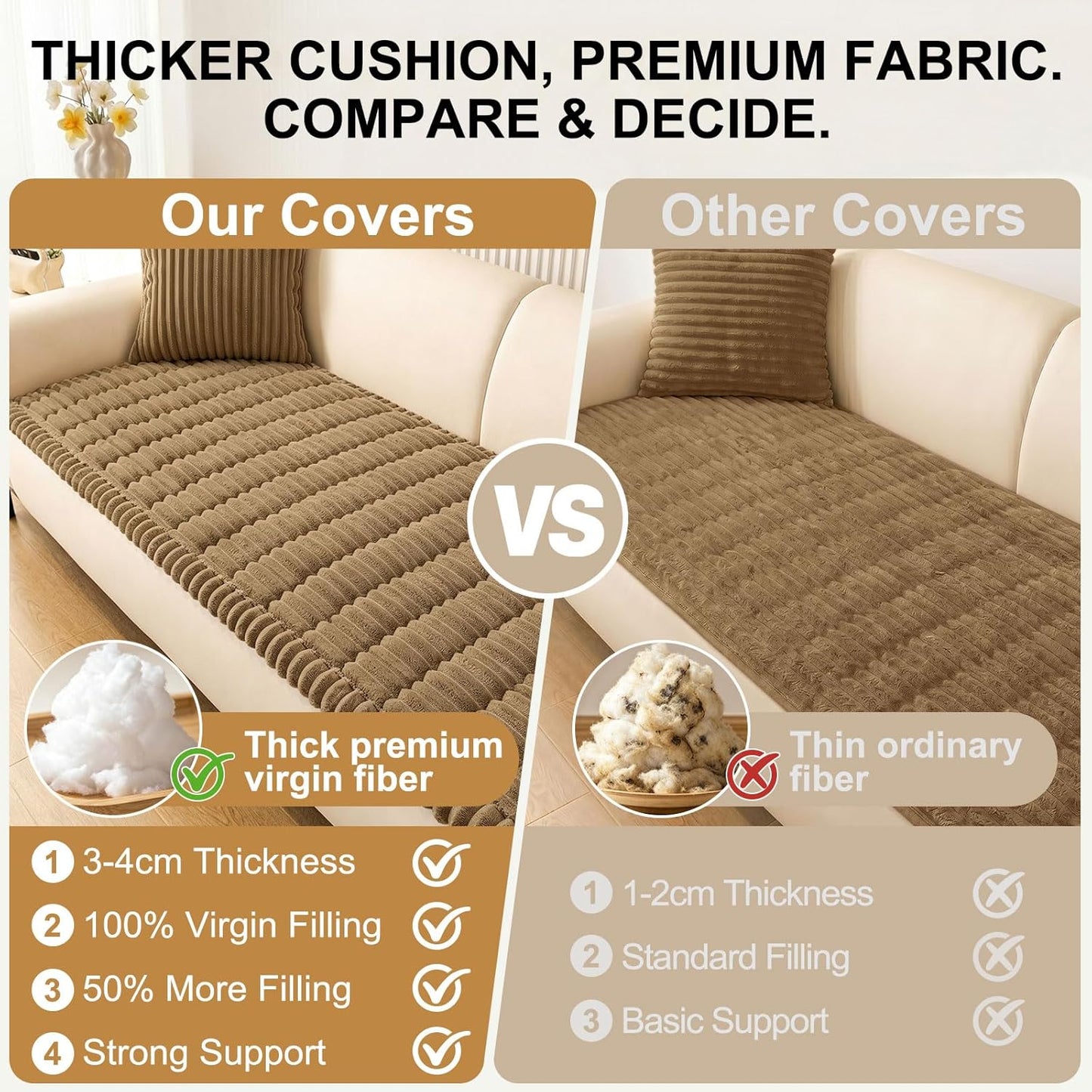 Smiry Couch Cover for Dogs, Non Slip Washable Sofa Protector for Pets, Soft Furniture Cover for Leather & Fabric Couches, Cozy Protect Against Fur, Dirt & Everyday Messes (Dark Grey, 27.6" x 59")