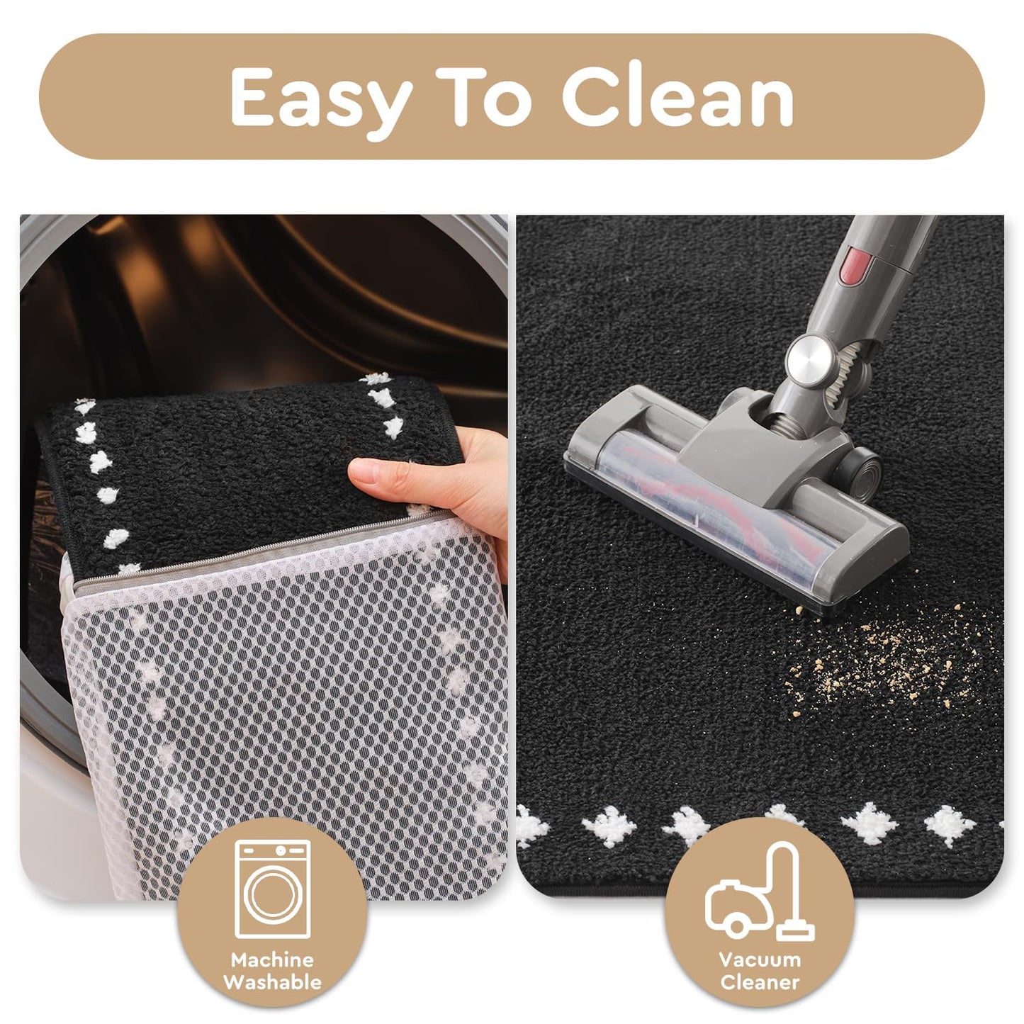 tchdio Stair Treads Landing Mat Non Slip, Soft Stair Treads for Wooden Steps Indoor, Stair Carpet Treads Reusable Adhesive for Kids Elders and Pets, Washable Stair Rugs Stair Runner 31"x31" Beige