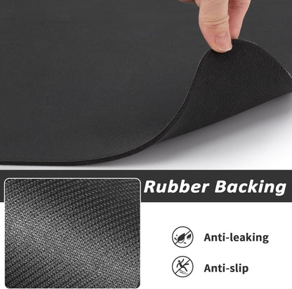 HotLive Dog Food Mat - Absorbent Cat Mat for Food and Water, No Stains Pet Feeding Bowl Mat, Easy to Clean Pet Placemats, Quick Dry Dog Water Dispenser Mat for Messy Drinkers | Paw Dark Grey 12"x 19"