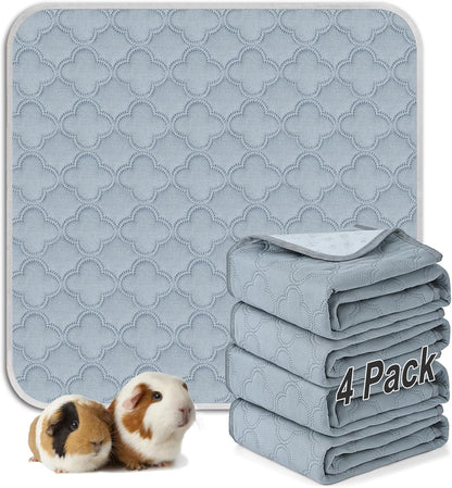 FunFurry Washable Pee Pads for Dogs - 4 Pack Reusable Pee Pads，Waterproof Puppy Pads，Pet Training Pads，Super Absorbent with Dog Paw Shape Non-Slip Backing (Cream, 18" X 24" - 4 Pack)