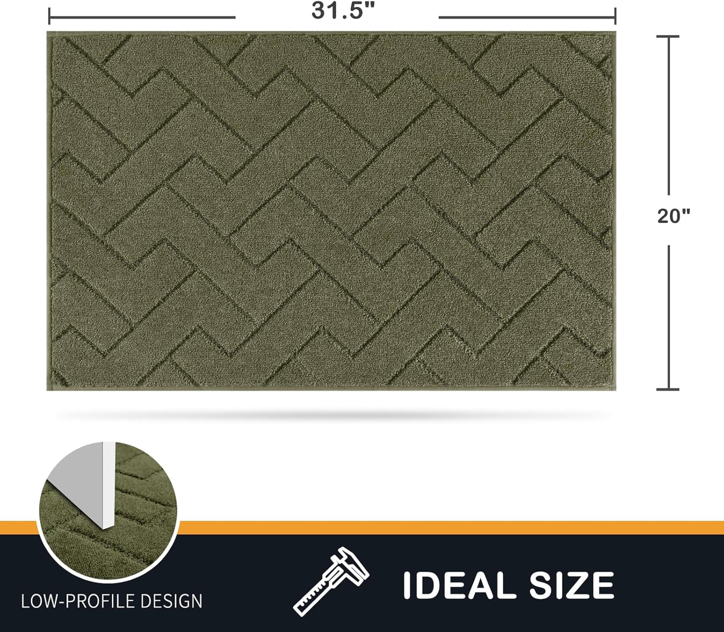 PURRUGS Dirt Trapping Door Mat 20" x 31.5", Non-Slip Machine Washable Entry Rug, Dog Doormat, Indoor Front Door Mat, Super Absorbent Entryway Rug for Muddy Shoes & Paws, Taupe