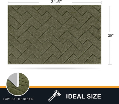 PURRUGS Dirt Trapping Door Mat 20" x 31.5", Non-Slip Machine Washable Entry Rug, Dog Doormat, Indoor Front Door Mat, Super Absorbent Entryway Rug for Muddy Shoes & Paws, Taupe