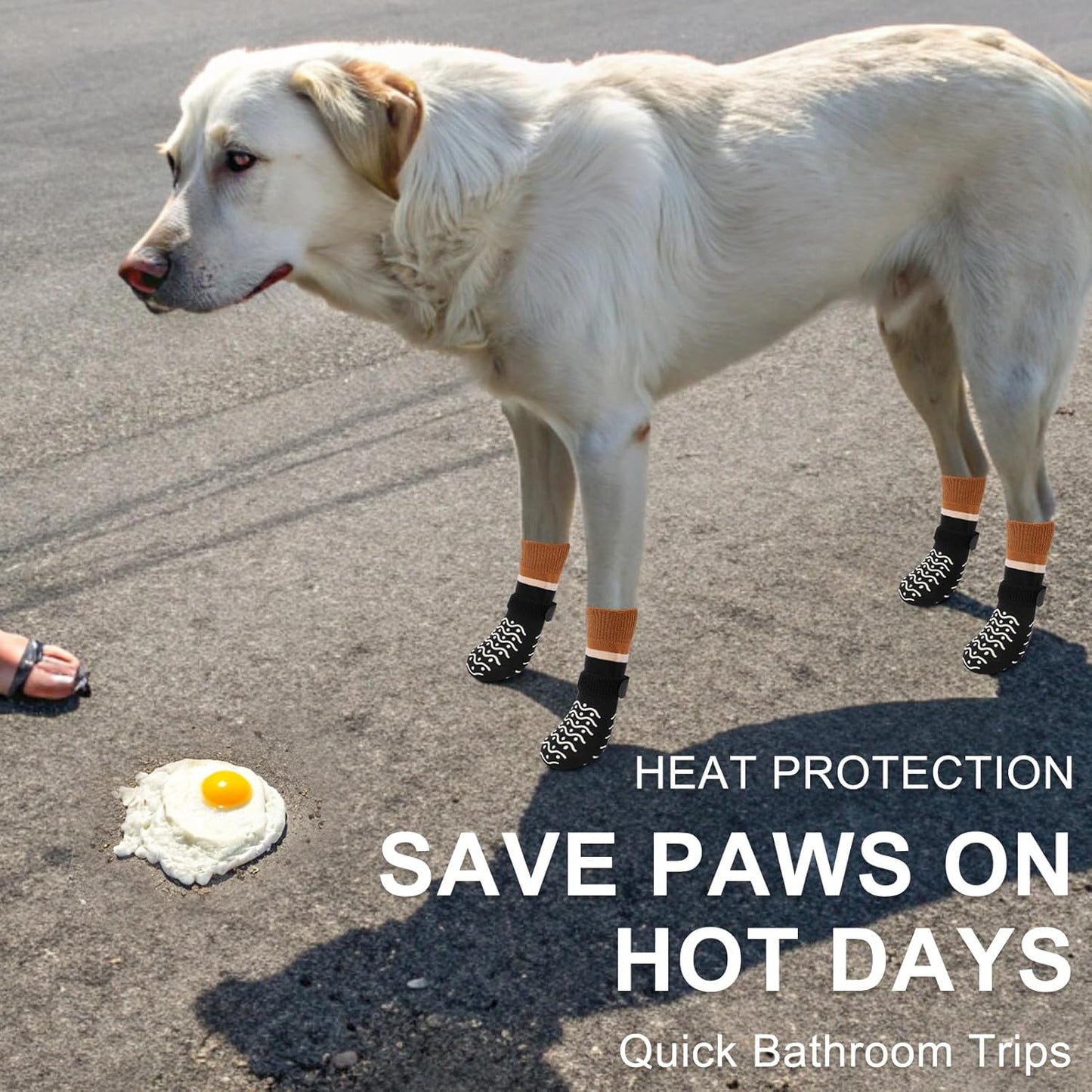 BEAUTYZOO Dog Socks to Prevent Licking Paws -Dog Shoes for Hot Pavement & Hardwood Floors Anti Slip, Traction Control Boots & Paw Protectors with Double Side Grips for Small Medium Large Senior Dogs