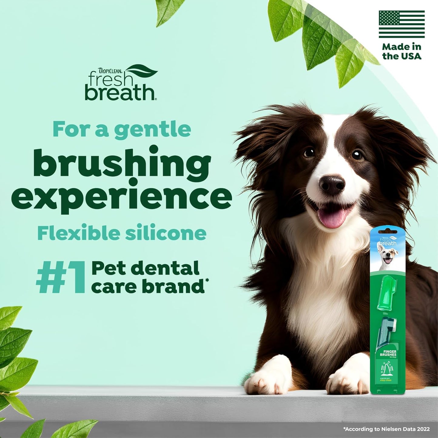 TropiClean Fresh Breath Finger Brushes for Pets, 2 pack -