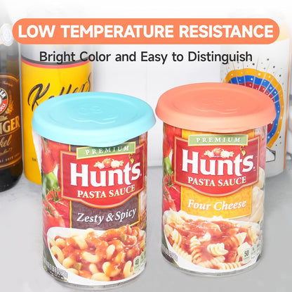 2PCs 3.0-inch Silicone Can Lids for Chef Boyardee | Van Camp's | Goya | Bush's Best | Farmer's Market Can, Can Cover for Canned Goods, Soup Can Cap, Fit Most Standard Size, Dishwasher Safe (Lids ONLY)
