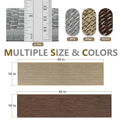 SMILOOL Stair Treads Non Slip for Wooden Steps Indoor 10" x 36" 4 Pack Extra Wide Stair Tread Carpet Stairs Runner, Step Pads with Reusable Adhesive for Dogs Kids Elders, Machine Washable, Beige