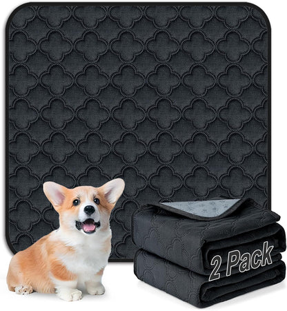 FunFurry Washable Pee Pads for Dogs - 4 Pack Reusable Pee Pads，Waterproof Puppy Pads，Pet Training Pads，Super Absorbent with Dog Paw Shape Non-Slip Backing (Cream, 18" X 24" - 4 Pack)