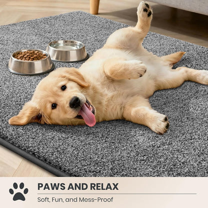 PURRUGS Dirt Trapping Door Mat 20" x 31.5", Non-Slip Machine Washable Entryway Rug, Dog Doormat, Indoor Front Door Mat, Super Absorbent Entry Rug for Muddy Shoes & Paws, Bluish Grey-Black