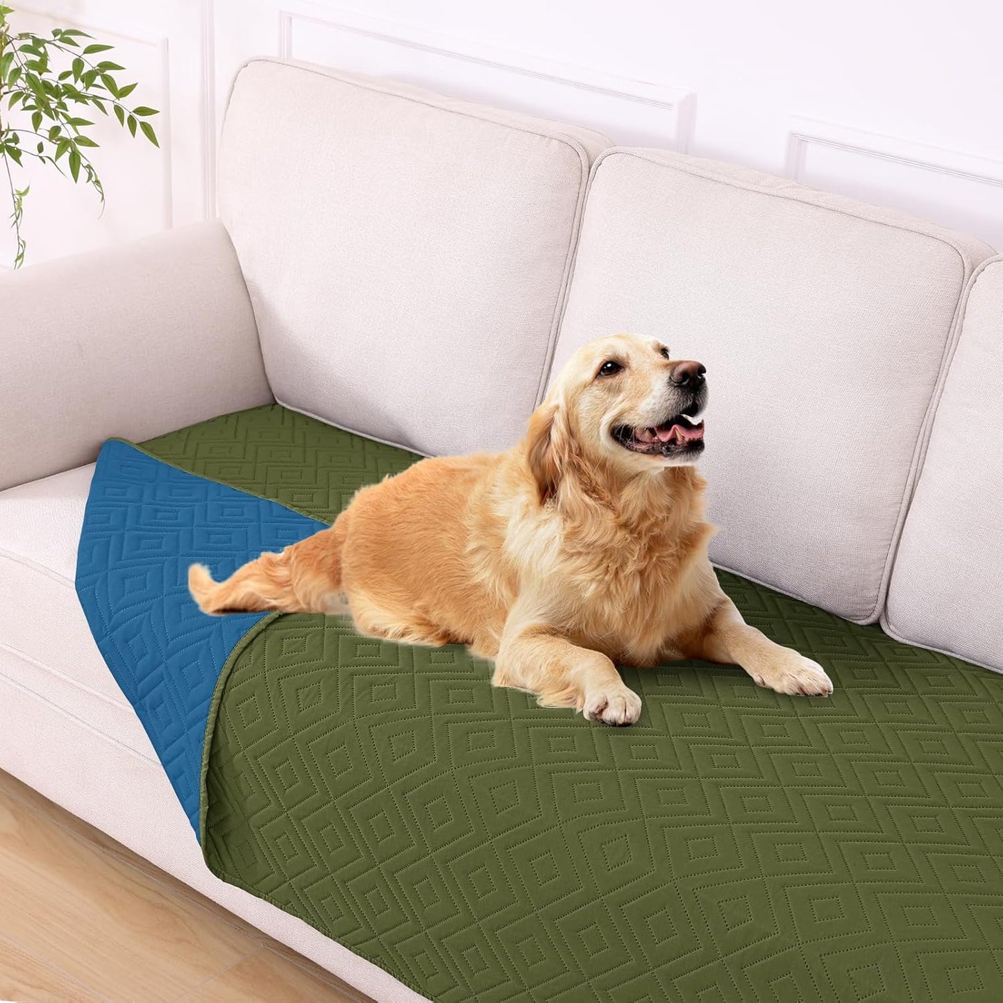 hyha Waterproof Dog Blanket, Soft Pet Bed Blankets, Waterproof Sofa Couch Cover for Dogs Washable, Reversible Pet Couch Covers for Sofa Furniture (30x70 Inch, Grey/Dark Grey)
