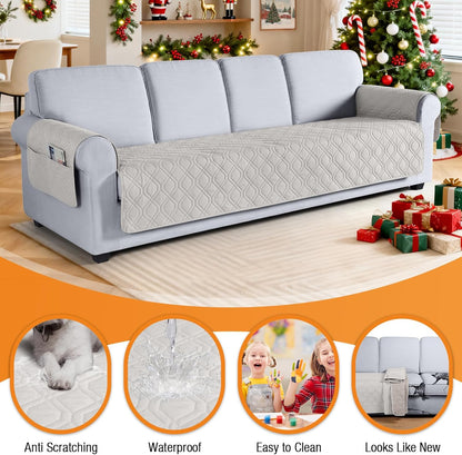 VANSOFY Couch Cover, Waterproof Sofa Covers Washable Slipcover Furniture Protector Couch Seat Covers Non-Slip Couch Cover for Dogs, Pets(Sofa, Dark Gray)