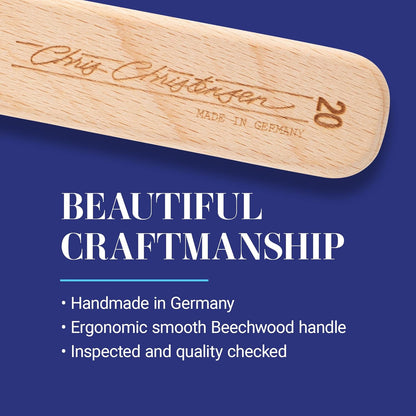 Chris Christensen 20 mm Oblong Pin Dog Brush, Original Series, Groom Like a Professional, Stainless Steel Pins, Lightweight Beech Wood Body, Ground and Polished Tips