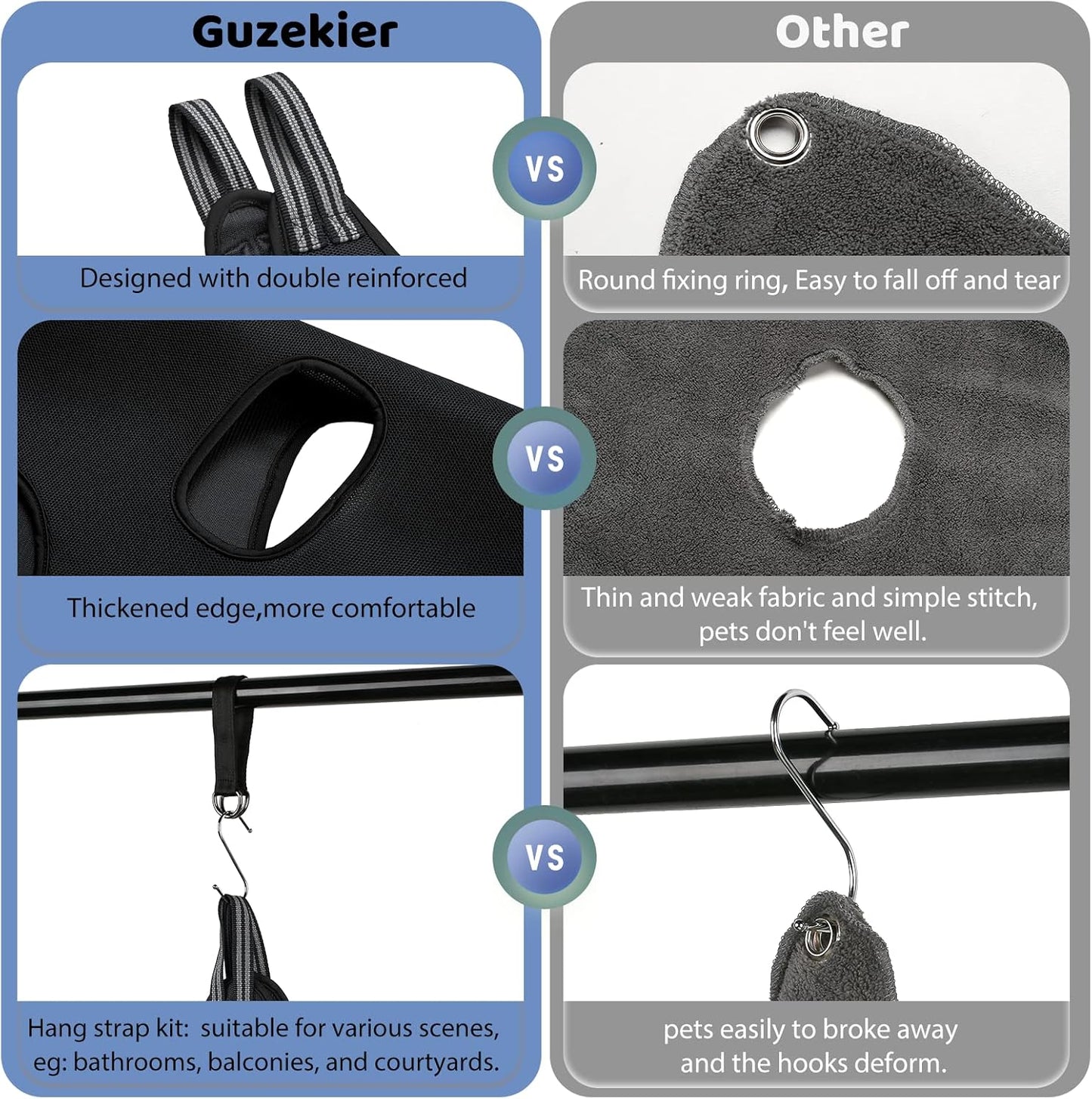 Guzekier Dog Grooming Hammock Harness for Dogs, Dog Nail Clipper
