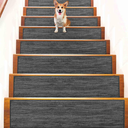 Stair Treads Non Slip for Wooden Steps Indoor 9" x 36" 15 Pack Extra Wide Stairs Tread Carpet Runner, Step Pads with Reusable Adhesive for Dogs Kids Elders, Machine Washable, Black