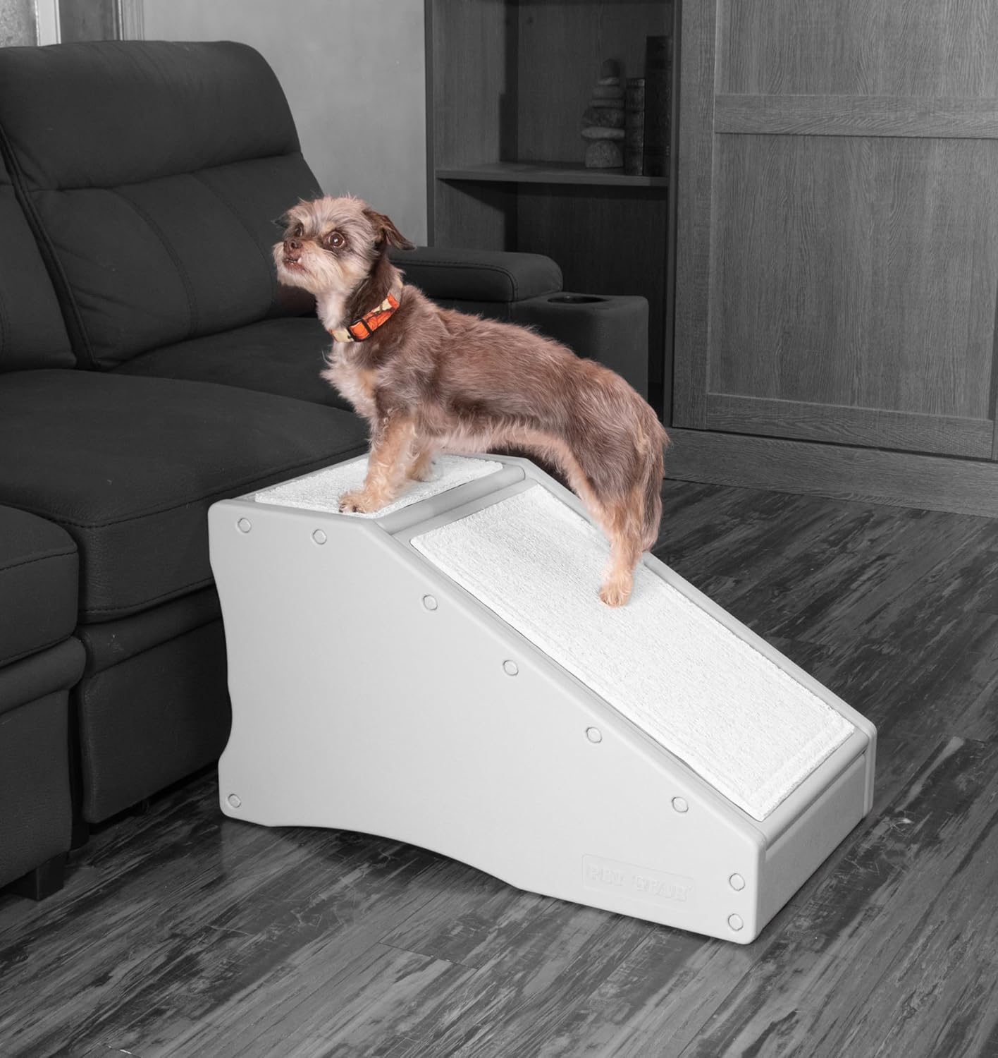 Pet Gear Stramp Stair and Ramp Combination for Dogs/Cats, Easy Step, Lightweight/Portable, Sturdy, Easy Assembly (No Tools Required) 1 Model, Coffee Bean
