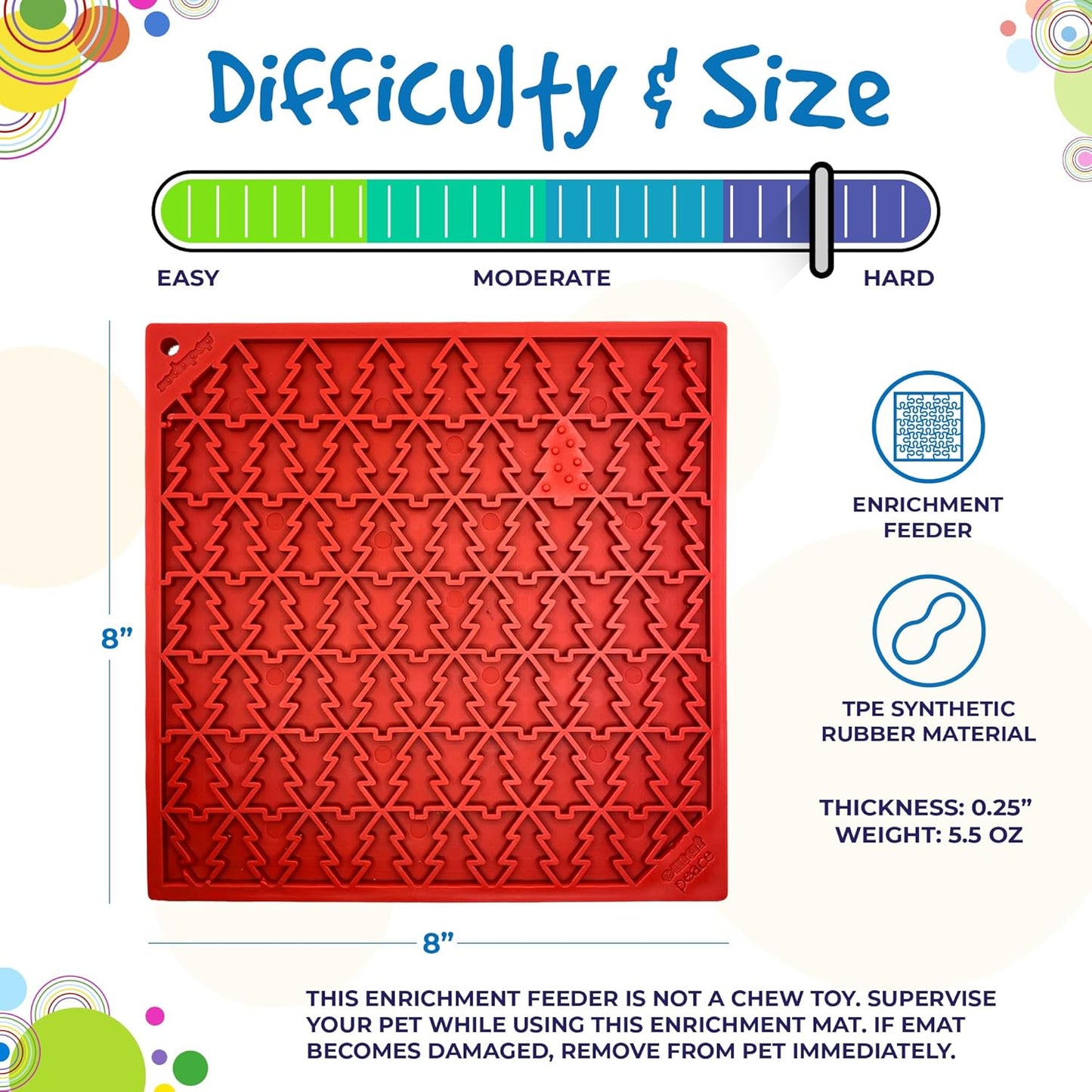 SodaPup Flower Power eMat – Durable Lick Mat Feeder Made in USA from Non-Toxic, Pet-Safe, Food Safe Rubber for Mental Stimulation, Avoiding Overfeeding, Fresh Breath, Digestive Health, & More