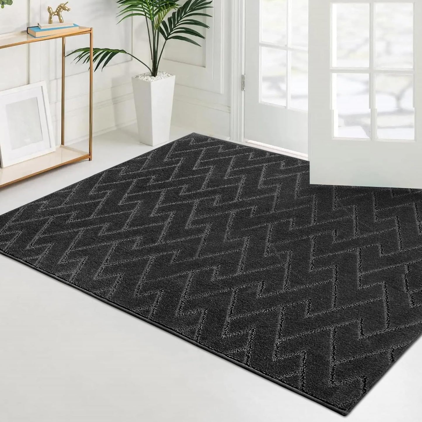 PURRUGS Dirt Trapping Door Mat 20" x 31.5", Non-Slip Machine Washable Entry Rug, Dog Doormat, Indoor Front Door Mat, Super Absorbent Entryway Rug for Muddy Shoes & Paws, Taupe