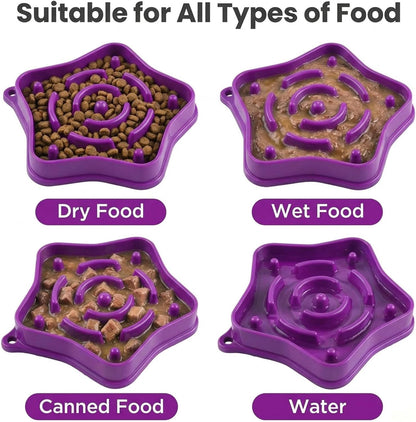 Pet Slow Feeder Bowl for Small Dogs, Puzzle Feeder for Petite Dogs, Anti-Choking, Slow Eating, 350ML Capacity, BPA-Free, Small Size