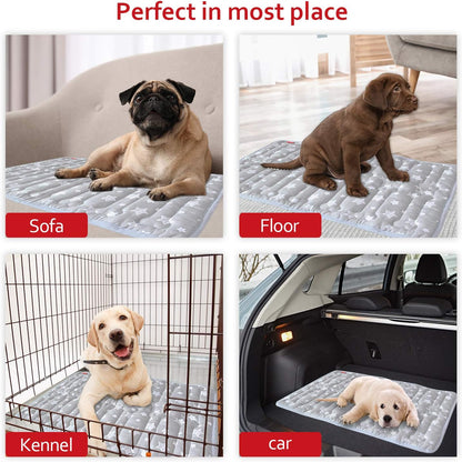 Dog Crate Bed Mat (36" X 23"), Soft Dog Bed Mat with Cute Stars, Personalized Crate Pad, Anti-Slip Bottom, Machine Washable Kennel Pad