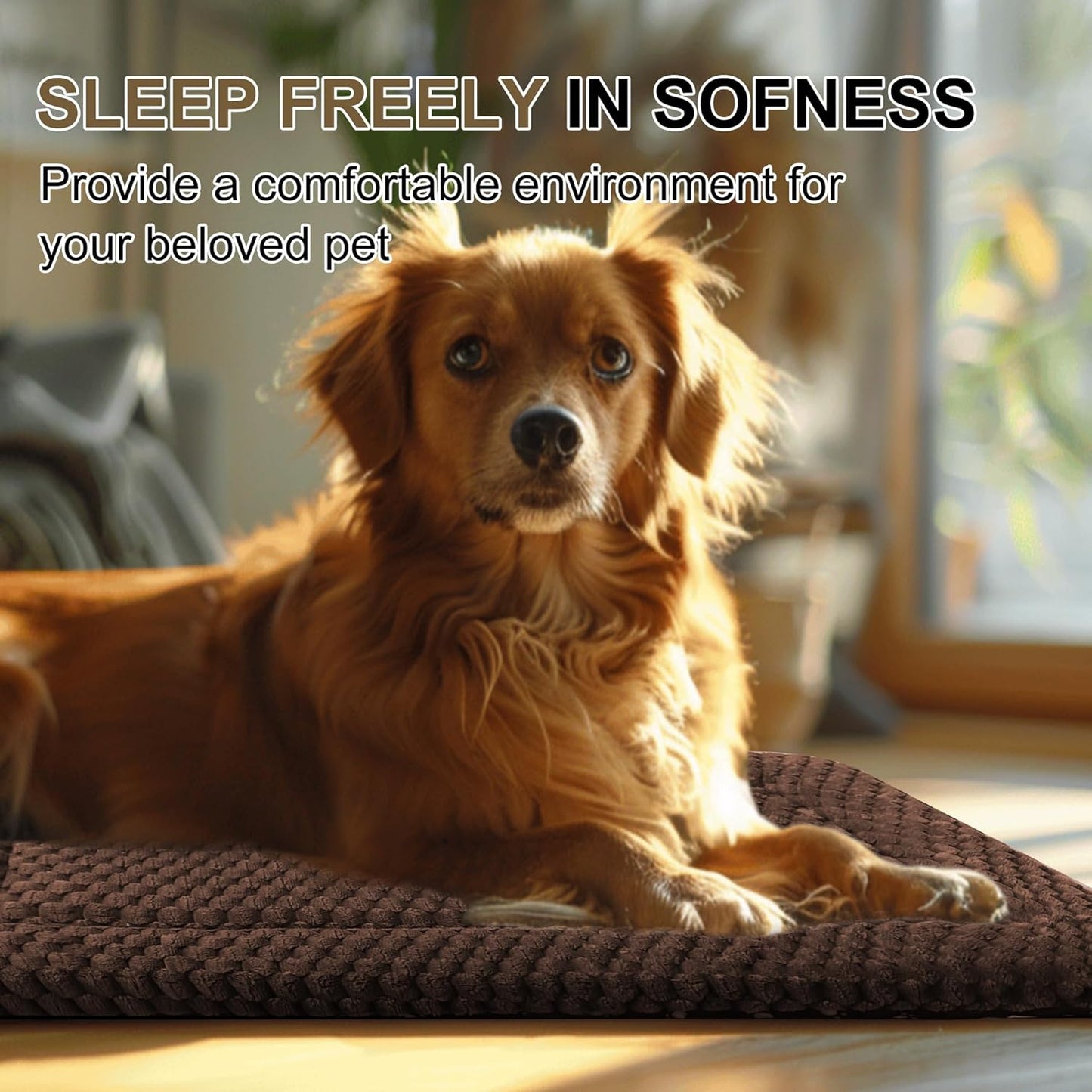 Dog Bed Mat – Soft & Comfortable Dog Kennel Pad for Crate – Durable Crate Bed & Mat for Dogs & Cats – Ideal for Crate, Kennel, and Home Use