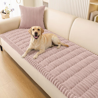 Smiry Couch Cover for Dogs, Non Slip Washable Sofa Protector for Pets, Soft Furniture Cover for Leather & Fabric Couches, Cozy Protect Against Fur, Dirt & Everyday Messes (Dark Grey, 27.6" x 59")