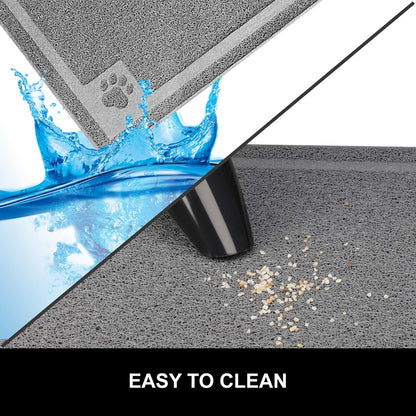Pet Feeding Mat for Small Dogs and Cats 24" x 16" Flexible and Waterproof Dog Bowl Mat for Food and Water, Easy to Clean Dog Food Mat with Non Slip Backing