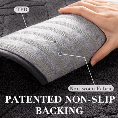 Tindbea Dog Mat for Mud Paws,Absorbs Moisture Dirt Non-Slip Washable Mud Mat for Dogs,Soft Rubber Backing Front Inside Pet Rug for Entryway, Dog Paws, Patio(20"x48",Charcoal)