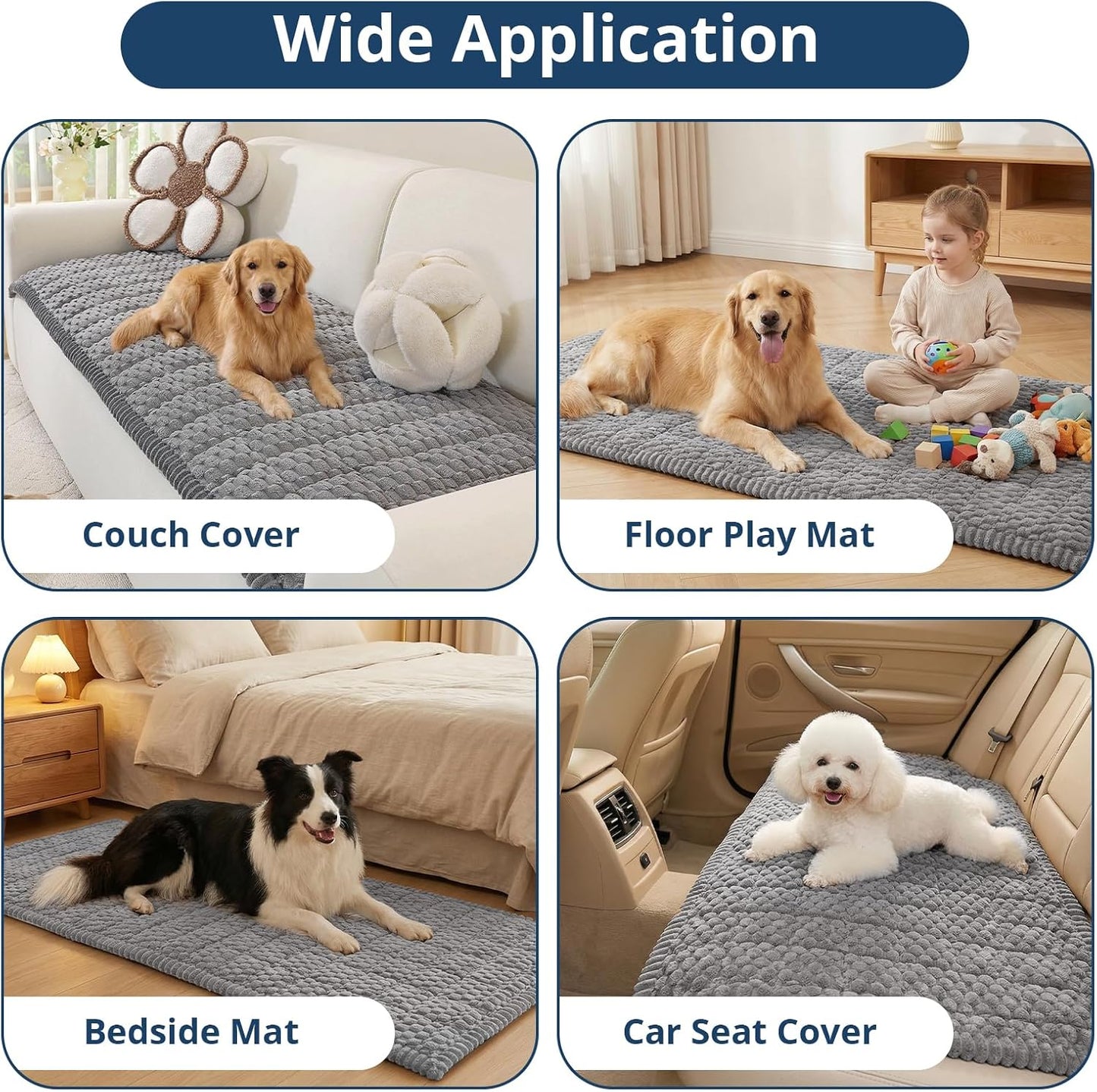 OstepDecor Couch Cover for Dogs, Washable Non Slip Sofa Cover for Pets, Soft Couch Covers for Sofa, Loveseat and Sectional, Furniture Protector Against Pet Hair & Scratches (27.6" x 27.6", Khaki)