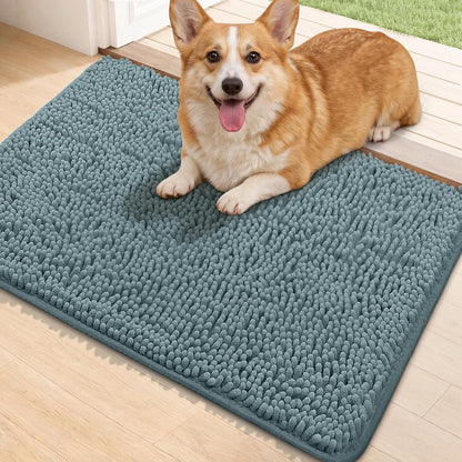Bcoimo Super Absorbent Dog Door Mat, 30"*20" Anti Slip Mat for Muddy Paws, Pet Rugs for Dirty Paws Washable that Absorbs Moisture and Dirt, for Dog Cage and Pet Resting Carpet