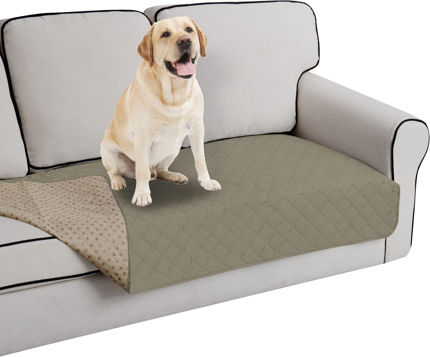 Easy-Going 100% Waterproof Dog Bed Cover, Non-Slip Pet Blanket for Furniture, Washable Couch Cover, Repleasement Sofa Cover (68x82 in,Gray)