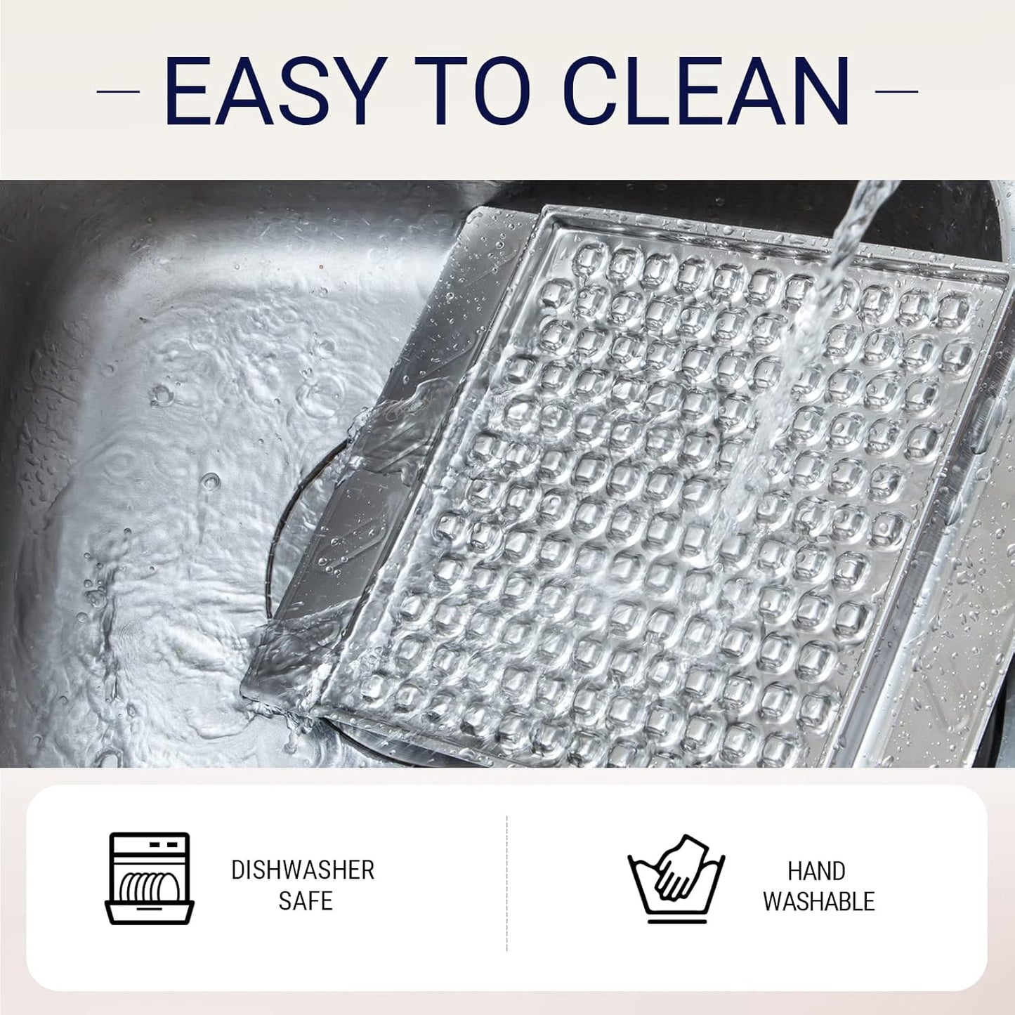 PEGGY11 Durable Stainless Steel Lick Pad for Cats & Dogs | Strong Suction Cups | Anxiety Relief & Slow Feeder | Dishwasher Safe - Single