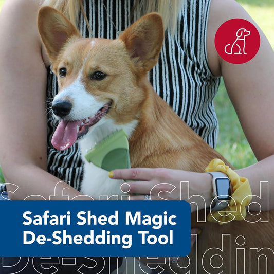 Coastal Pet Safari Shed Magic Deshedding Tool for Dogs with Medium to Long Hair - Deshedding & Detangling Dog Brush - Medium