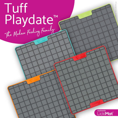 LickiMat Tuff, Heavy-Duty Soother, Dog Slow Feeder Lick Mat, Boredom Anxiety Reducer; Perfect for Food, Treats, Yogurt, or Peanut Butter, Fun Alternative to a Slow Feed Dog Bowl, Green