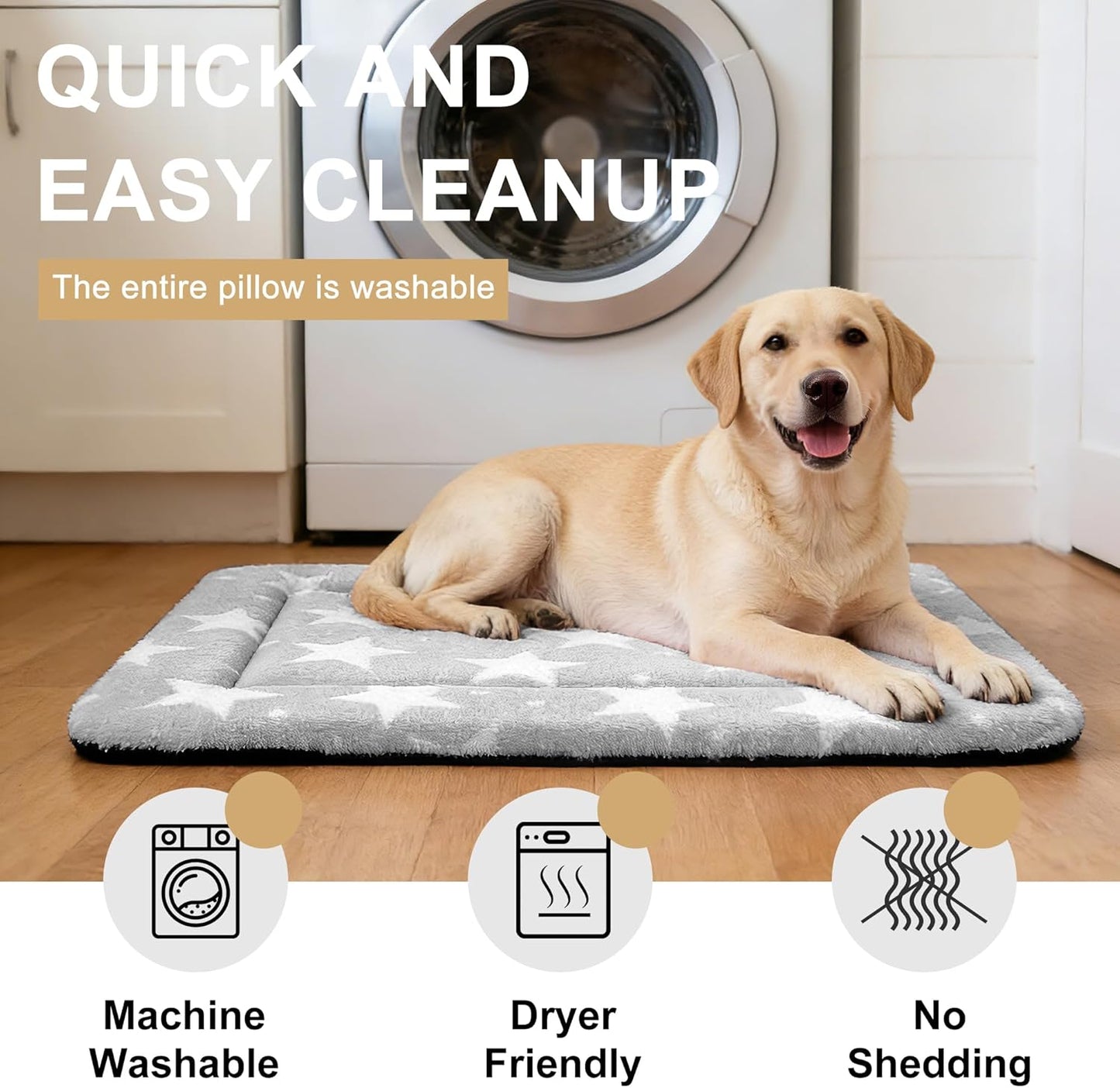 Dog Bed Mat – Soft & Comfortable Dog Kennel Pad for Crate – Durable Crate Bed & Mat for Dogs & Cats – Ideal for Crate, Kennel, and Home Use