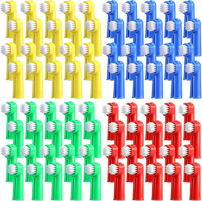 LemonRoad 100 Pcs Dog Toothbrush Pet Finger Brushes Teeth Cleaning Kit Toothbrush Oral Dental Brush Cleaning Pet Tooth Brush Care for Small to Large Dog, Cat, Puppy & Kitten