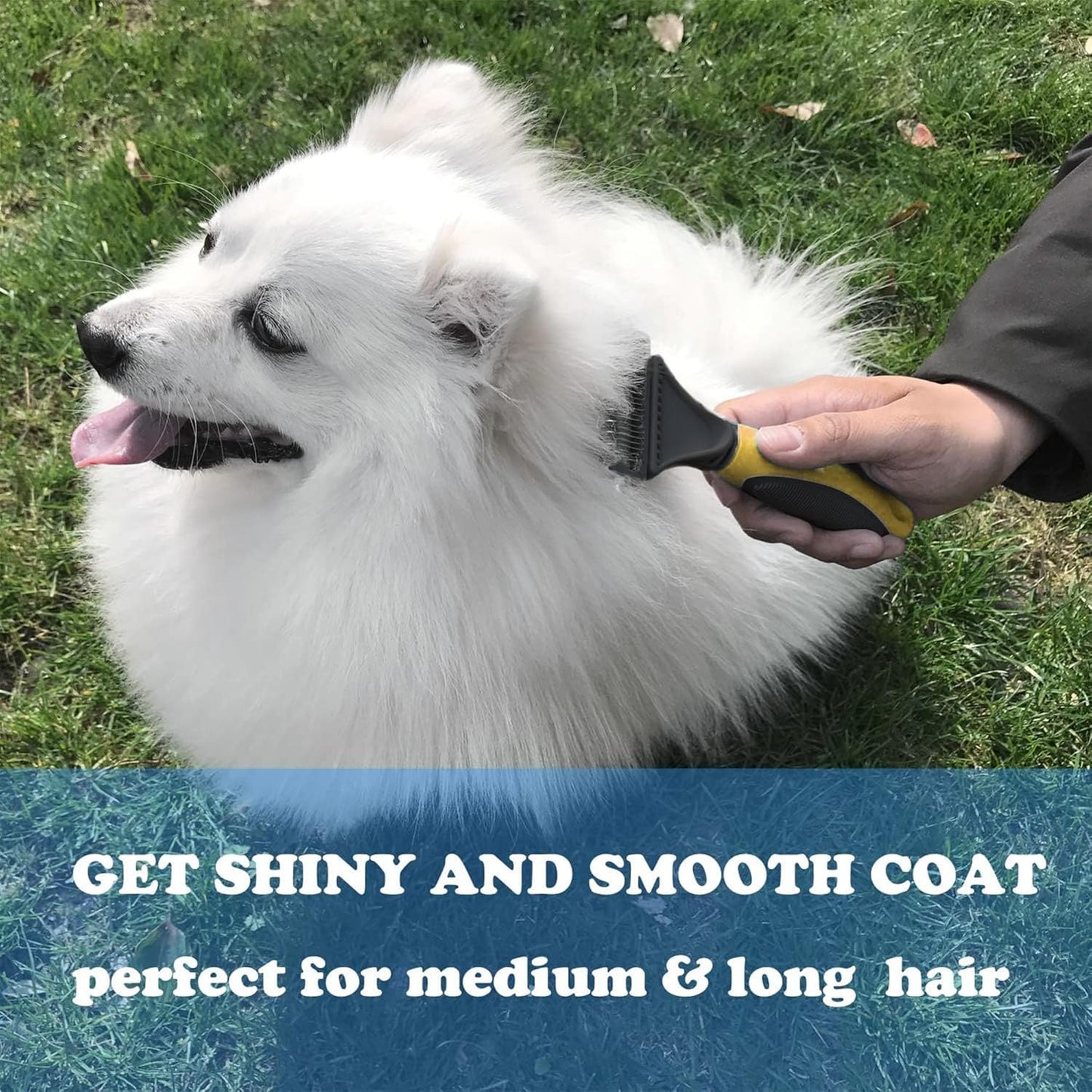 Pet Republique Dog Dematting Tool – Matt Splitters for Dogs, Cats, Rabbits, Long Haired Breed Pets – Effective Pet Dematting, Mat Remover, De-Matting Comb, or Dematter (6+11 Teeth)