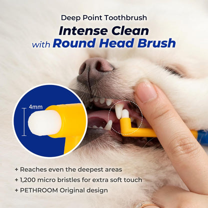 PETHROOM] Pet Toothbrush - Cats, Kitten, Small Dog Dental Care, Removing Teeth Tartar | Soft Bristle Cleaning Toothbrush Cat (Extra Small)
