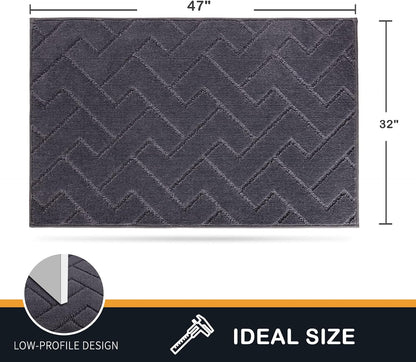 PURRUGS Dirt Trapping Door Mat 20" x 31.5", Non-Slip Machine Washable Entry Rug, Dog Doormat, Indoor Front Door Mat, Super Absorbent Entryway Rug for Muddy Shoes & Paws, Taupe