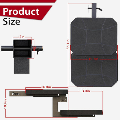Effortless in & Out for Dogs | Portable Lightweight Design | Easy Slide-in to 2-Inch Trailer Hitch Receiver |Folding Steps for Truck & SUV Hitches, for Medium to Large Dogs