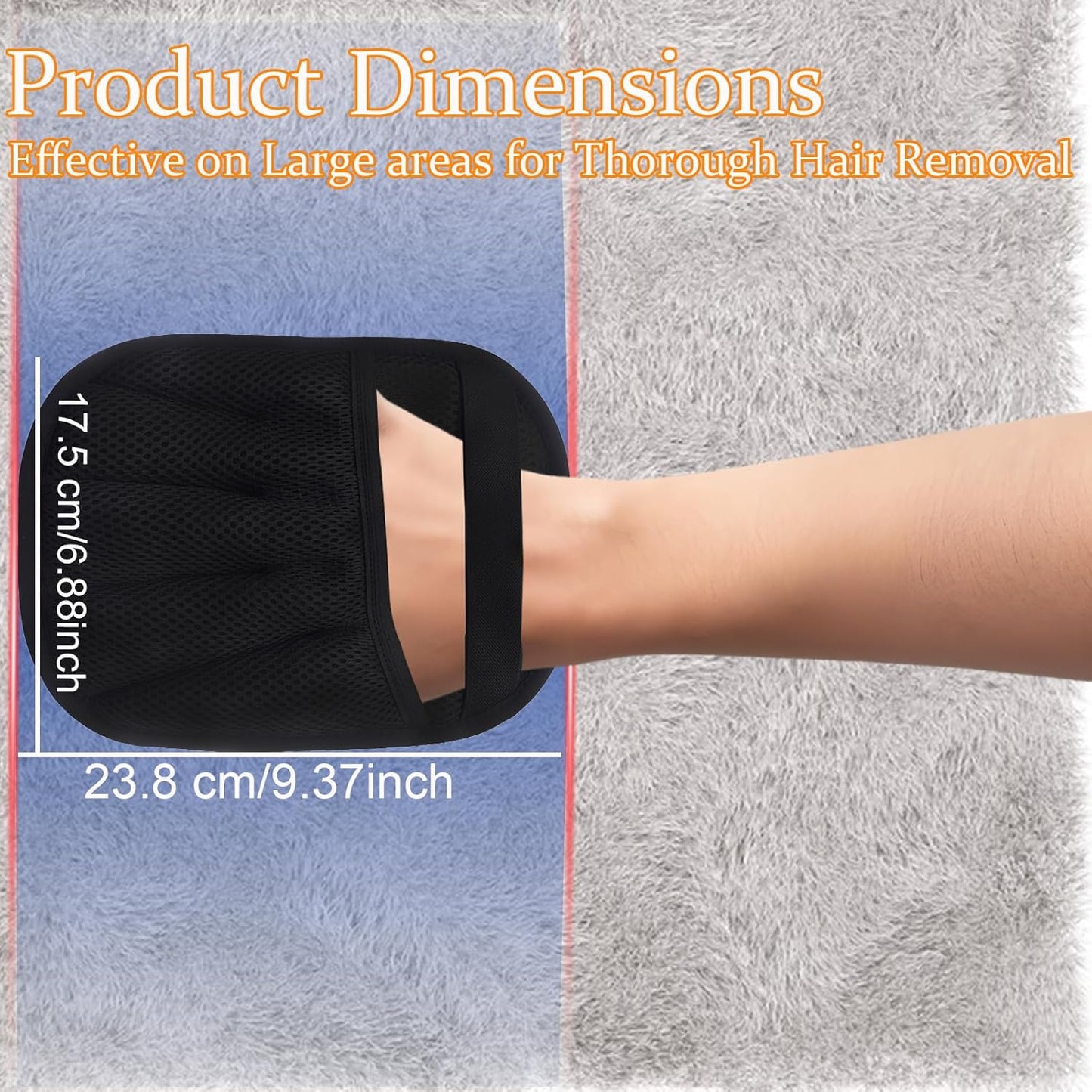 Pet Hair Removal Glove for Dogs and Cats, 2PCS Upgrade Reusable Electrostatic Gloves for Deshedding, Washable Cat Grooming Brush Five-Finger Magic Gloves for Clothing Carpet Sofa Car Seat
