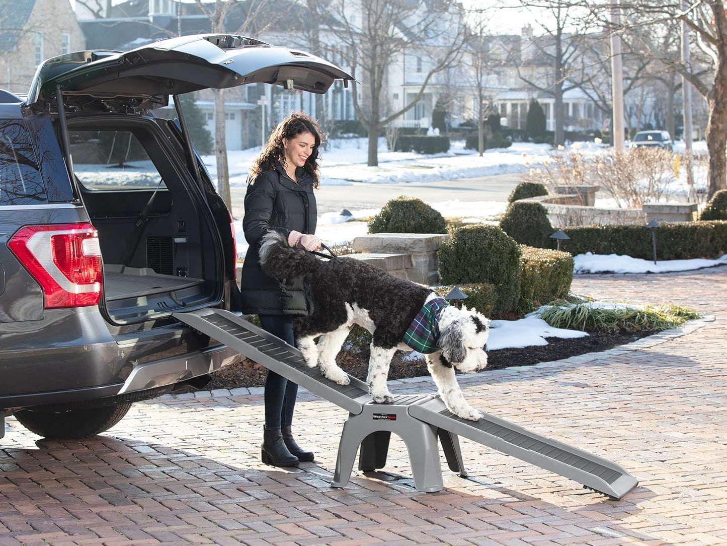 WeatherTech PetRamp - Non-Slip, Portable Dog Ramp for Large Dogs to 300 Pounds, 67" x 15" - Traction Grip Ramp, Easy Access for Pets to Car, SUV, Truck, Bed, Couch & Other Home Areas
