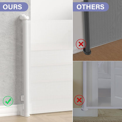 PRObebi Retractable Dog Gate for the House Extends to 54" Wide 34" Tall, Gates for Baby Indoor, Stair Gate for Outdoor, Staris, Hallways, Doorways, Deck, Porch, Need Drilling