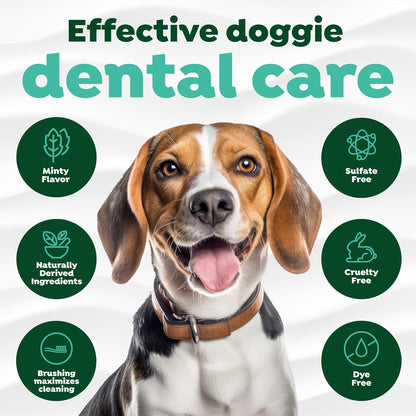 TropiClean Fresh Breath Dog Oral Care Kit | Complete Toothbrush and Toothpaste Set for Plaque & Tartar Control | Tooth Brushing Kit for Large Animals