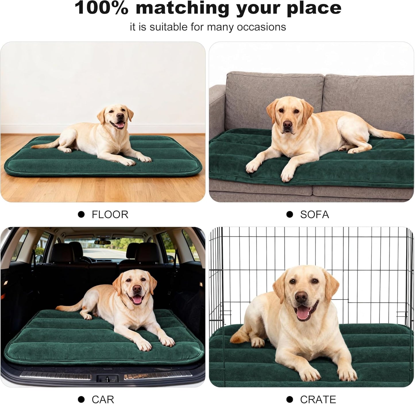 Dog Bed Mat – Soft & Comfortable Dog Kennel Pad for Crate – Durable Crate Bed & Mat for Dogs & Cats – Ideal for Crate, Kennel, and Home Use