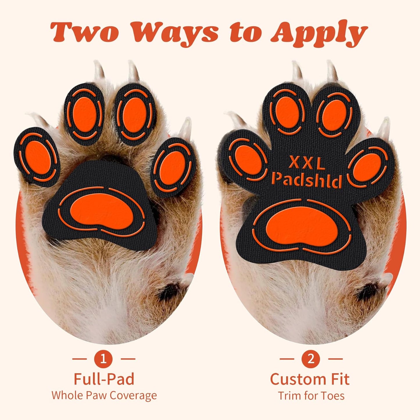Anti Slip Dog Paw Pads for Senior Dogs - Paw Grips for Hardwood Floors, Enhanced Balance Traction Pads, Breathable Pet Paw Stickers Protectors for Dogs 7 Sets (28 Pcs) XXXL