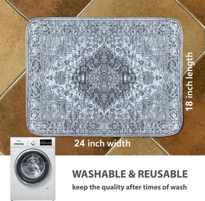 nunubaby Washable Pee Pads for Dogs, Stylish, Non-Slip and Leak-Proof Pee Pads. Reusable Potty Pads for Dogs for Crates and Floors.(Beige/Multi, 24" x48" )