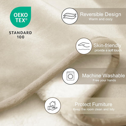 gogobunny Waterproof Blanket for Bed Couch Sofa, Liquid Pee and Fur Proof Pet Blanket for Dog Puppy Cat, Reversible Sherpa Fleece Throw Blanket Furniture Cover Protector (Grey, 50x60 inches)