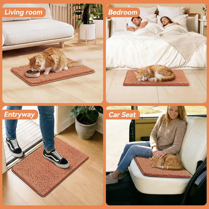 Bcoimo Super Absorbent Dog Door Mat, 30"*20" Anti Slip Mat for Muddy Paws, Pet Rugs for Dirty Paws Washable that Absorbs Moisture and Dirt, for Dog Cage and Pet Resting Carpet